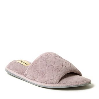 Dearfoams Microfiber Terry Quilted Women's Slide Slippers