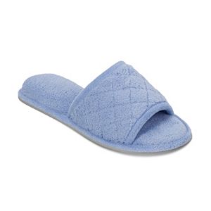Women's Dearfoams Microfiber Terry Quilted Slide Slippers
