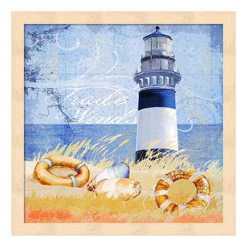 Metaverse Art Trade Winds Lighthouse Framed Wall Art