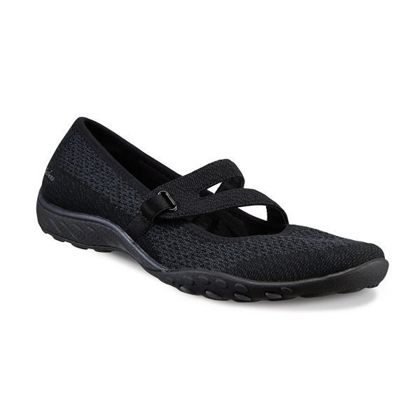 Skechers Up Lifted Relaxed Fit BBK Black Womens Mary Jane Shoes 100453