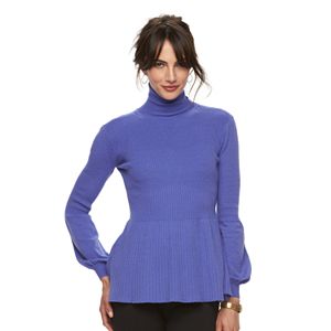 Women's ELLE™ Turtleneck Peplum Sweater