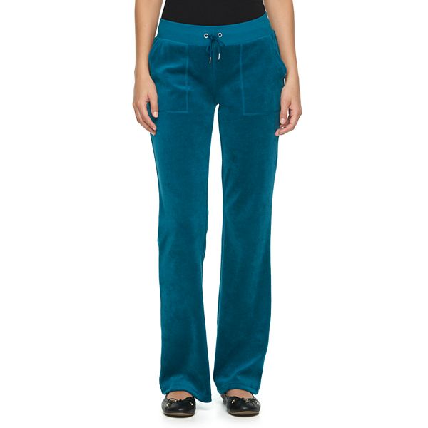 Juicy By Juicy Couture Womens Mid Rise Velour Pants