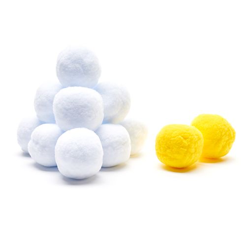 plush indoor snowballs