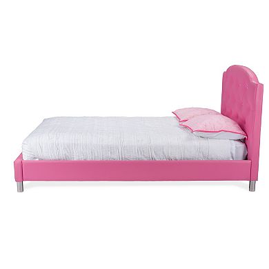 Baxton Studio Canterbury Queen Size Hot Pink Platform Bed