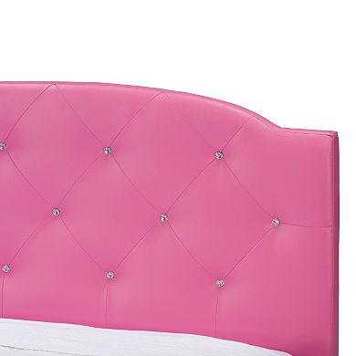 Baxton Studio Canterbury Queen Size Hot Pink Platform Bed