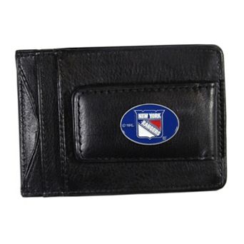 New York Rangers Black Leather Cash & Card Holder