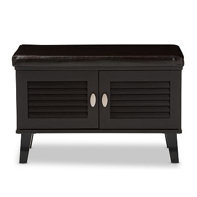 Baxton Studio Sheffield 2-Door Storage Bench