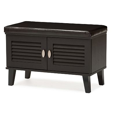 Baxton Studio Sheffield 2-Door Storage Bench