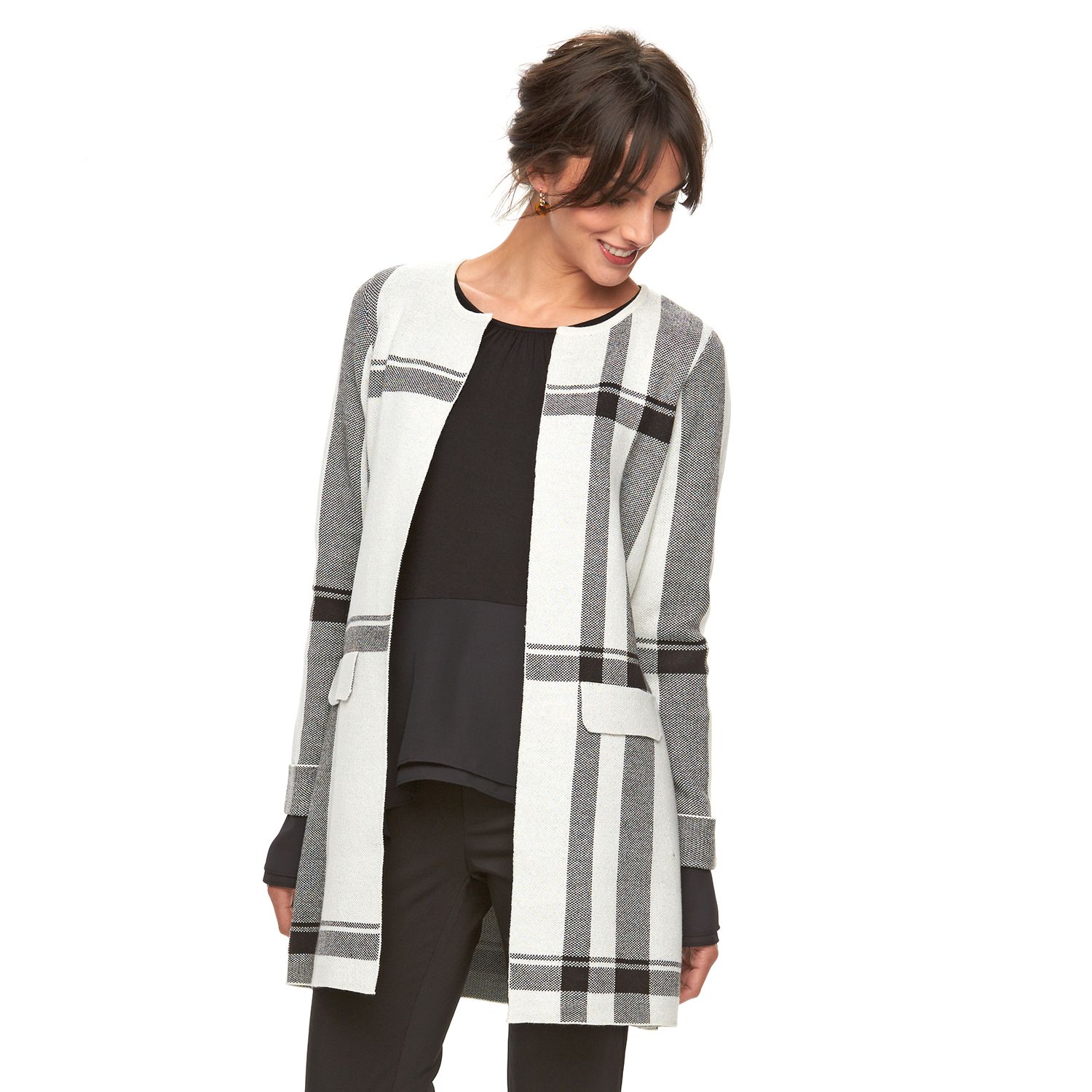 kohls womens long cardigans