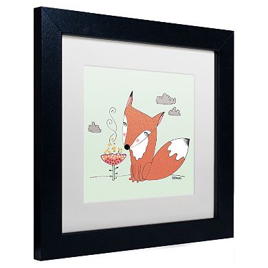 Trademark Fine Art Un Renard Dans La Cours Framed Wall Art