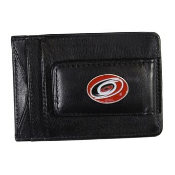 Carolina Hurricanes Black Leather Cash & Card Holder