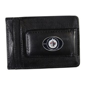 Winnipeg Jets Black Leather Cash & Card Holder