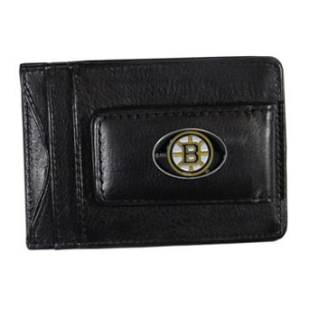 Boston Bruins Black Leather Cash & Card Holder
