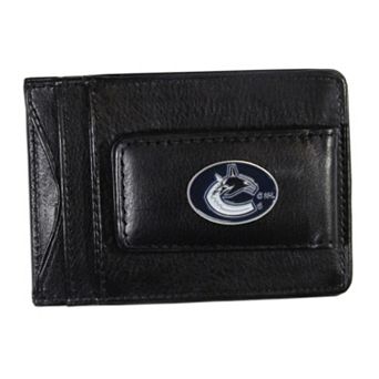 Vancouver Canucks Black Leather Cash & Card Holder