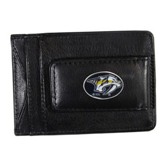 Nashville Predators Black Leather Cash & Card Holder