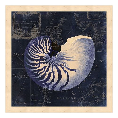 Metaverse Art Maritime Blues V Framed Wall Art