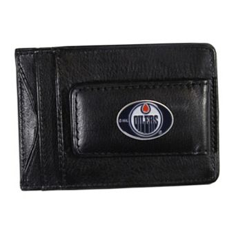 Edmonton Oilers Black Leather Cash & Card Holder