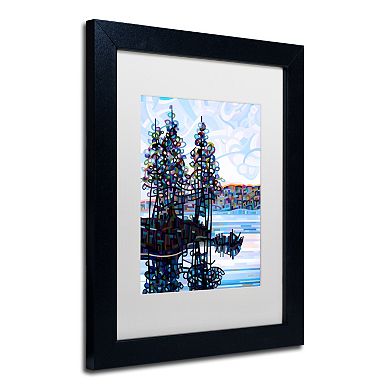 Trademark Fine Art Haliburton Morning Black Framed Wall Art