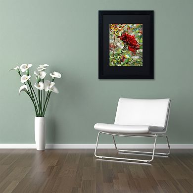 Trademark Fine Art Mandy Budan "Last Rose Of Summer" Matted Framed Wall Art