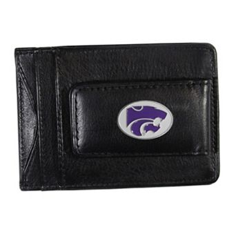 Kansas State Wildcats Black Leather Cash & Card Holder