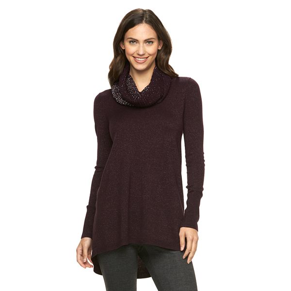 Women's Apt. 9® Removeable Cowlneck Sweater Tunic