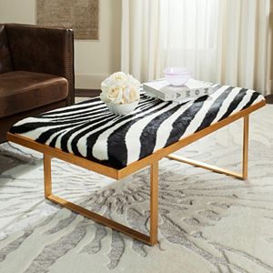 Safavieh Millie Faux Zebra Loft Bench