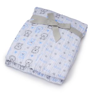 Baby Boy Just Born 2-pk. Print Muslin Blankets