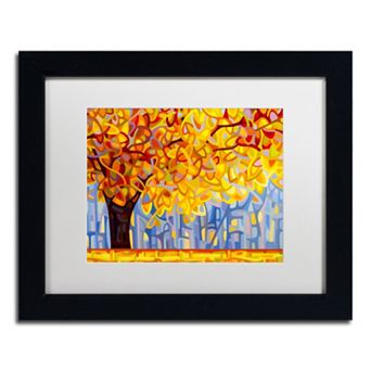 Trademark Fine Art "October Gold" Matted Black Framed Wall Art