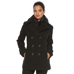 Womens Grey Peacoat Coats &amp Jackets - Outerwear Clothing | Kohl&39s