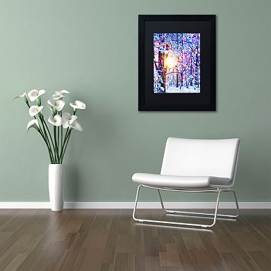 Trademark Fine Art Early Riser Matted Black Framed Wall Art
