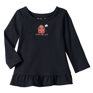 Baby Girl Jumping Beans® Glitter Ruffle Tunic