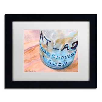Trademark Fine Art Atlas Jar Matted Black Framed Wall Art