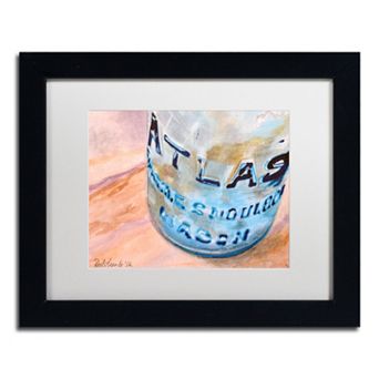 Trademark Fine Art Atlas Jar Matted Black Framed Wall Art