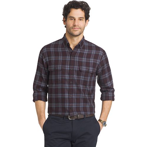 Men's Arrow Plaid Classic-Fit Button-Down Shirt