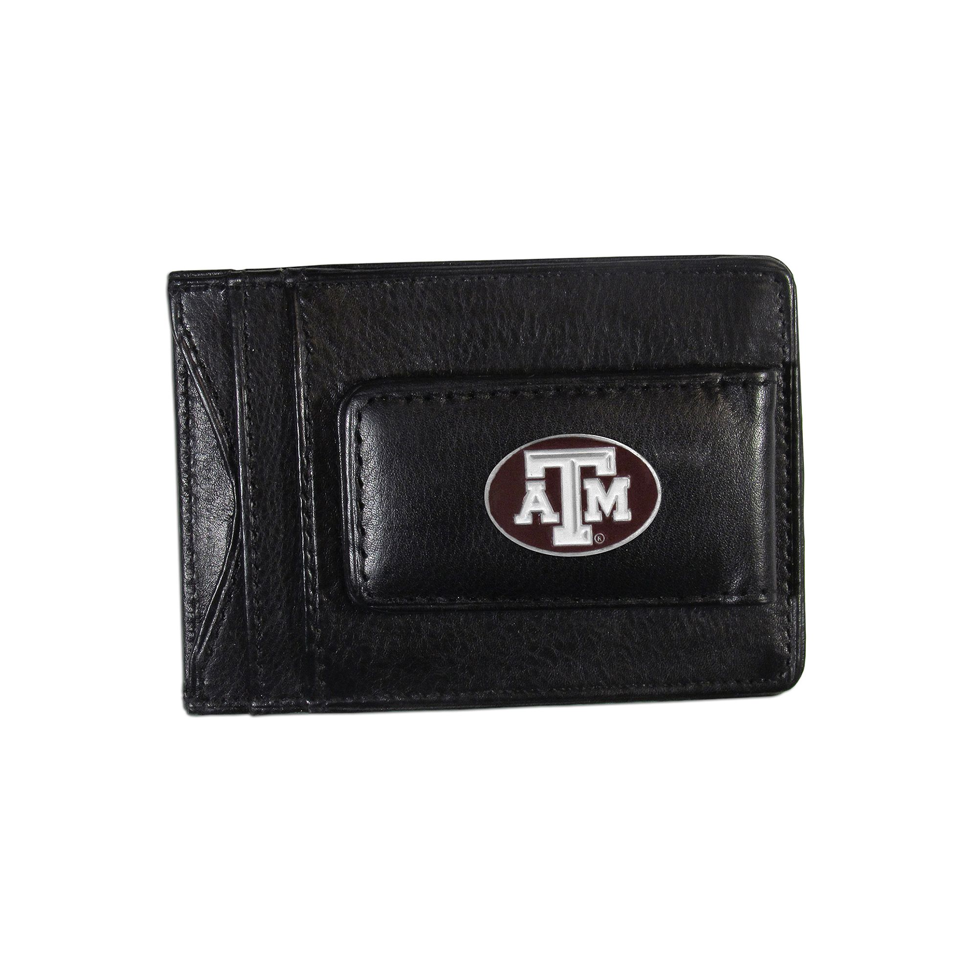 Texas A&M Aggies Black Leather Cash & Card Holder