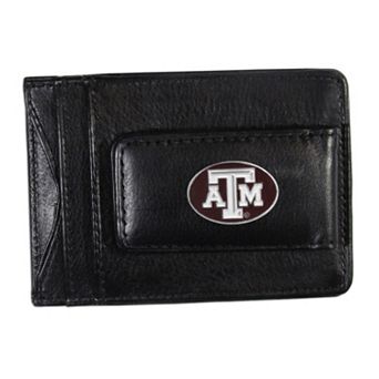 Texas A&M Aggies Black Leather Cash & Card Holder
