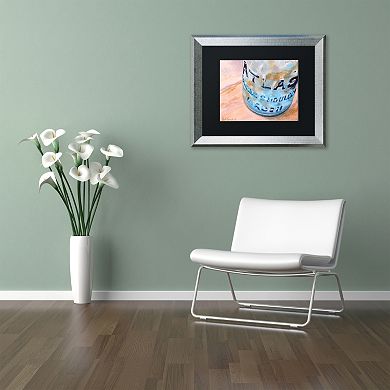 Trademark Fine Art Atlas Jar Silver Finish Matted Framed Wall Art