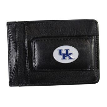 Kentucky Wildcats Black Leather Cash & Card Holder