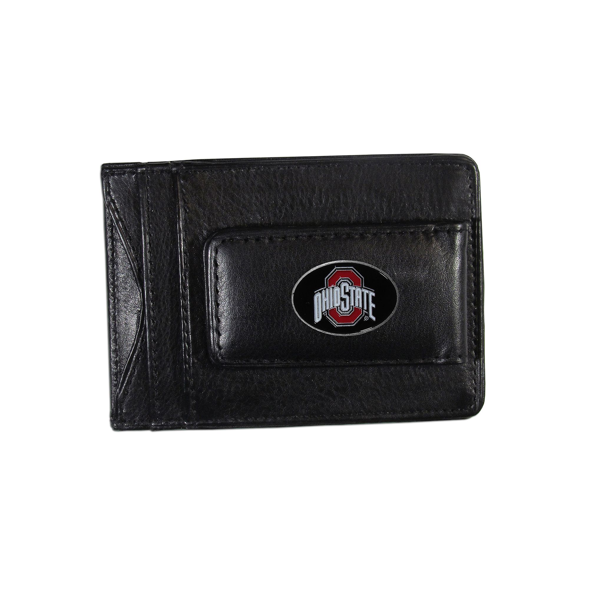 Ohio State Buckeyes Black Leather Cash & Card Holder