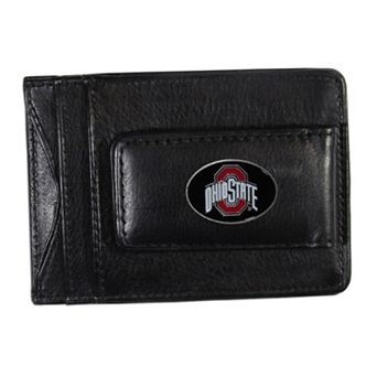 Ohio State Buckeyes Black Leather Cash & Card Holder