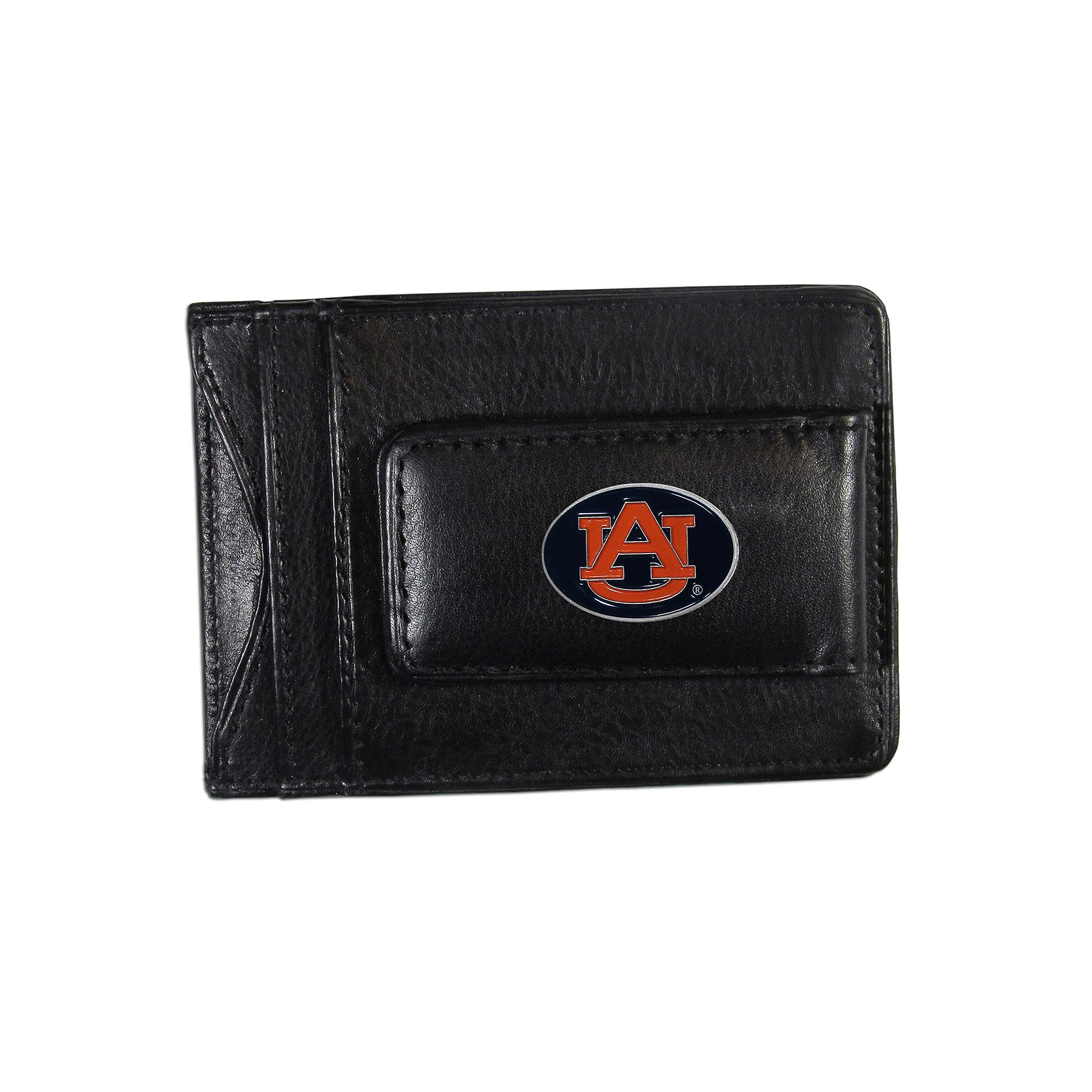 Auburn Tigers Black Leather Cash & Card Holder