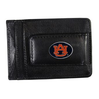 Auburn Tigers Black Leather Cash & Card Holder