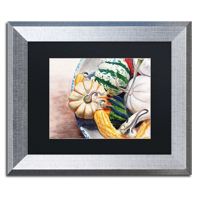 79344001 Trademark Fine Art Autumn Gourds Birch Finish Fram sku 79344001