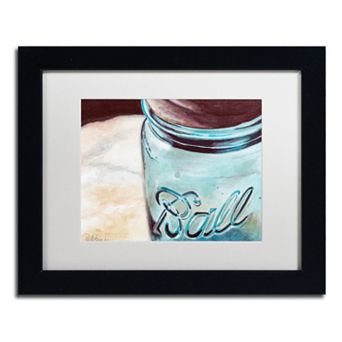 Trademark Fine Art Ball Jar Black Framed Wall Art