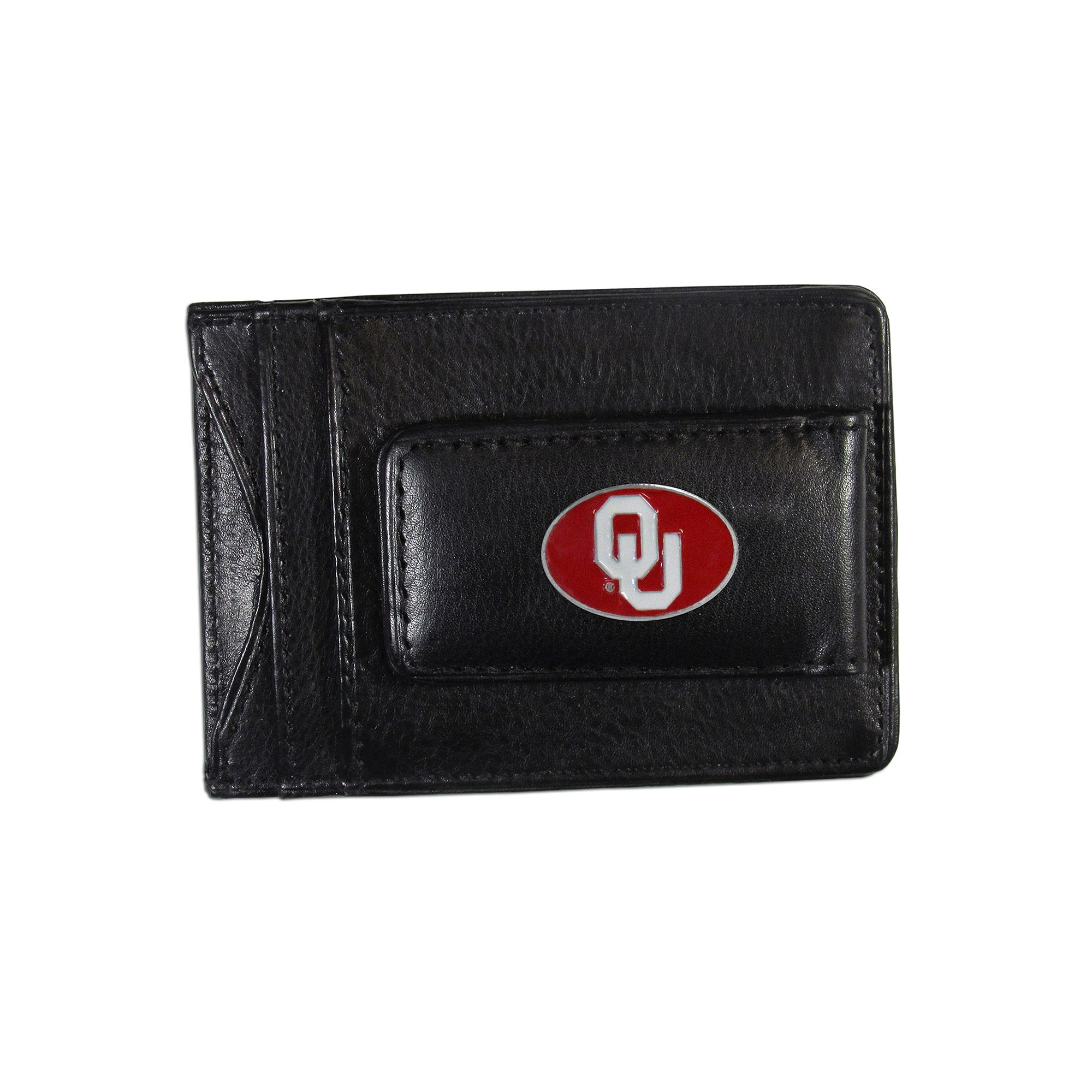 Oklahoma Sooners Black Leather Cash & Card Holder