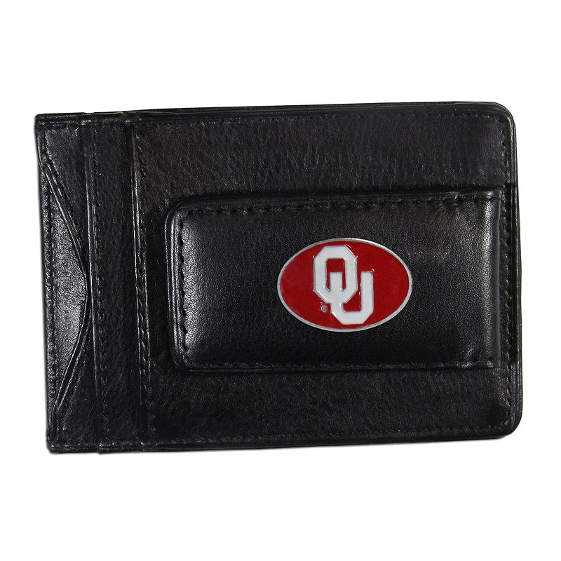 Oklahoma Sooners Black Leather Cash & Card Holder