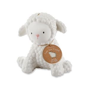 Baby Aspen Love You Lamb Ceramic Bank