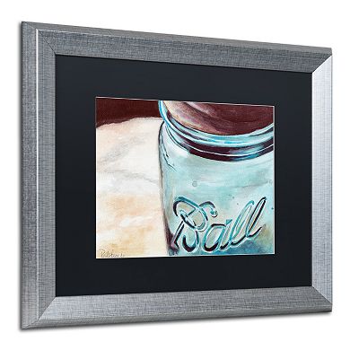 Trademark Fine Art Ball Jar Silver Finish Framed Wall Art