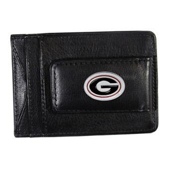 Georgia Bulldogs Black Leather Cash & Card Holder