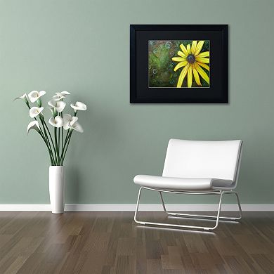 Trademark Fine Art Black Eyed Susan Black Framed Wall Art